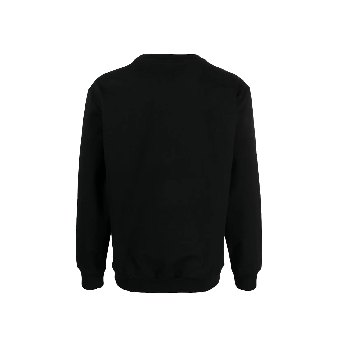 OVERSIZED VELVET FLIE PATCH BLACK SWEATSHIRT